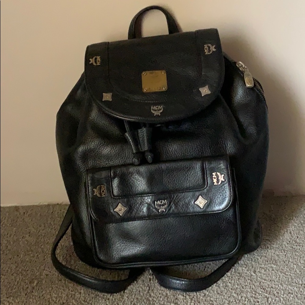 SOLD!!! Vintage MCM Leather Backpack